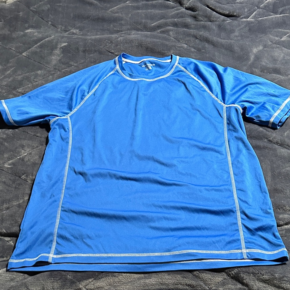 Men's Blue Rash Guard Swim Shirt